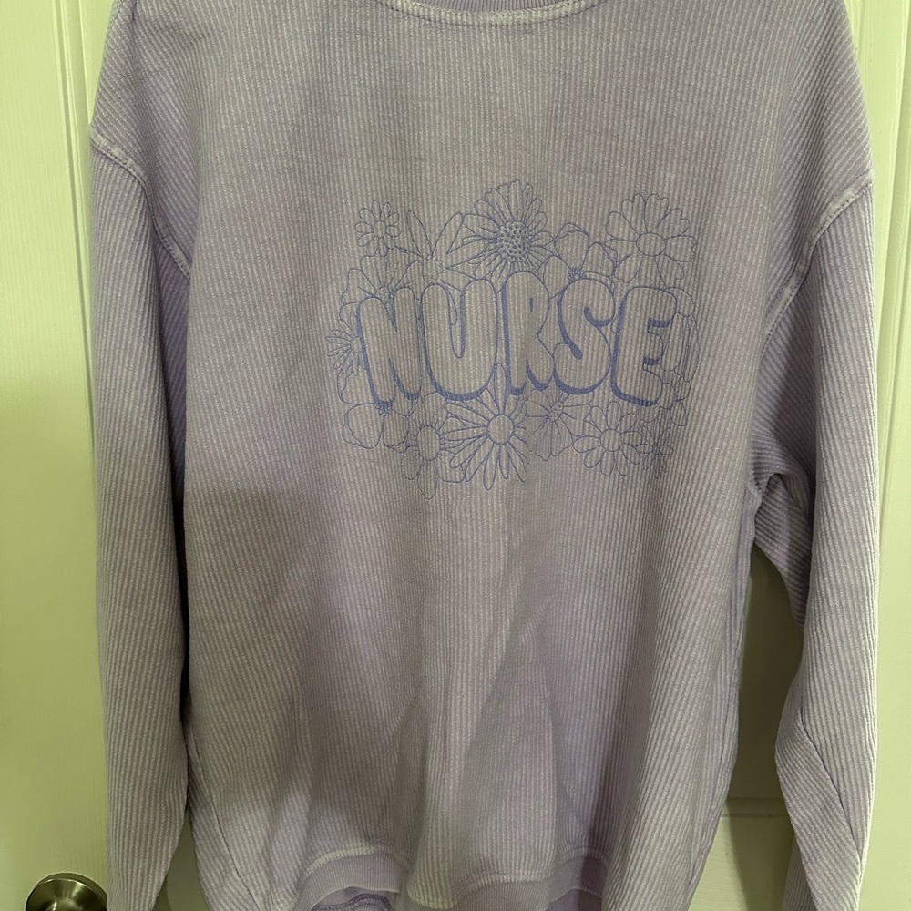 Lavender 'Nurse' Graphic Sweatshirt
